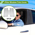 6 Pcs Pillar Window Trim for Chevy Aveo (2007–2011) Silver Tone
