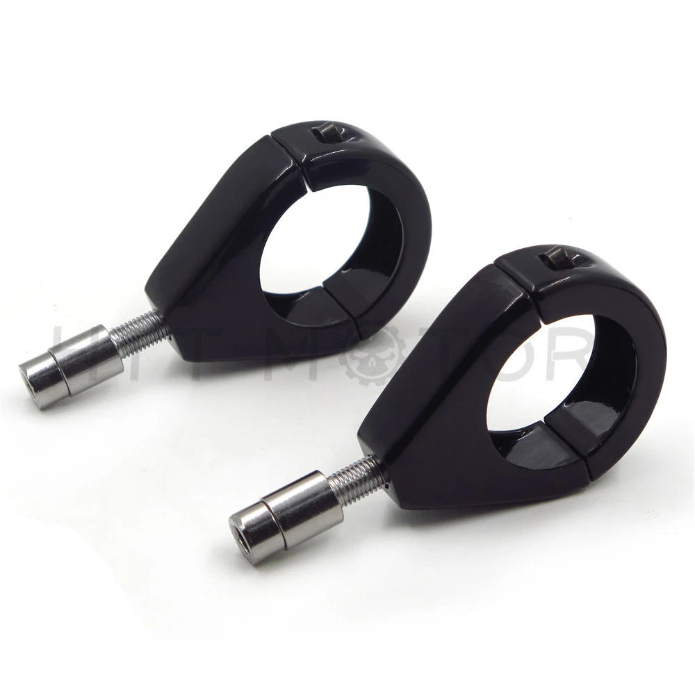Fork Turn Signal Indicator Light Relocation Bracket Clamps for Harley (41mm)