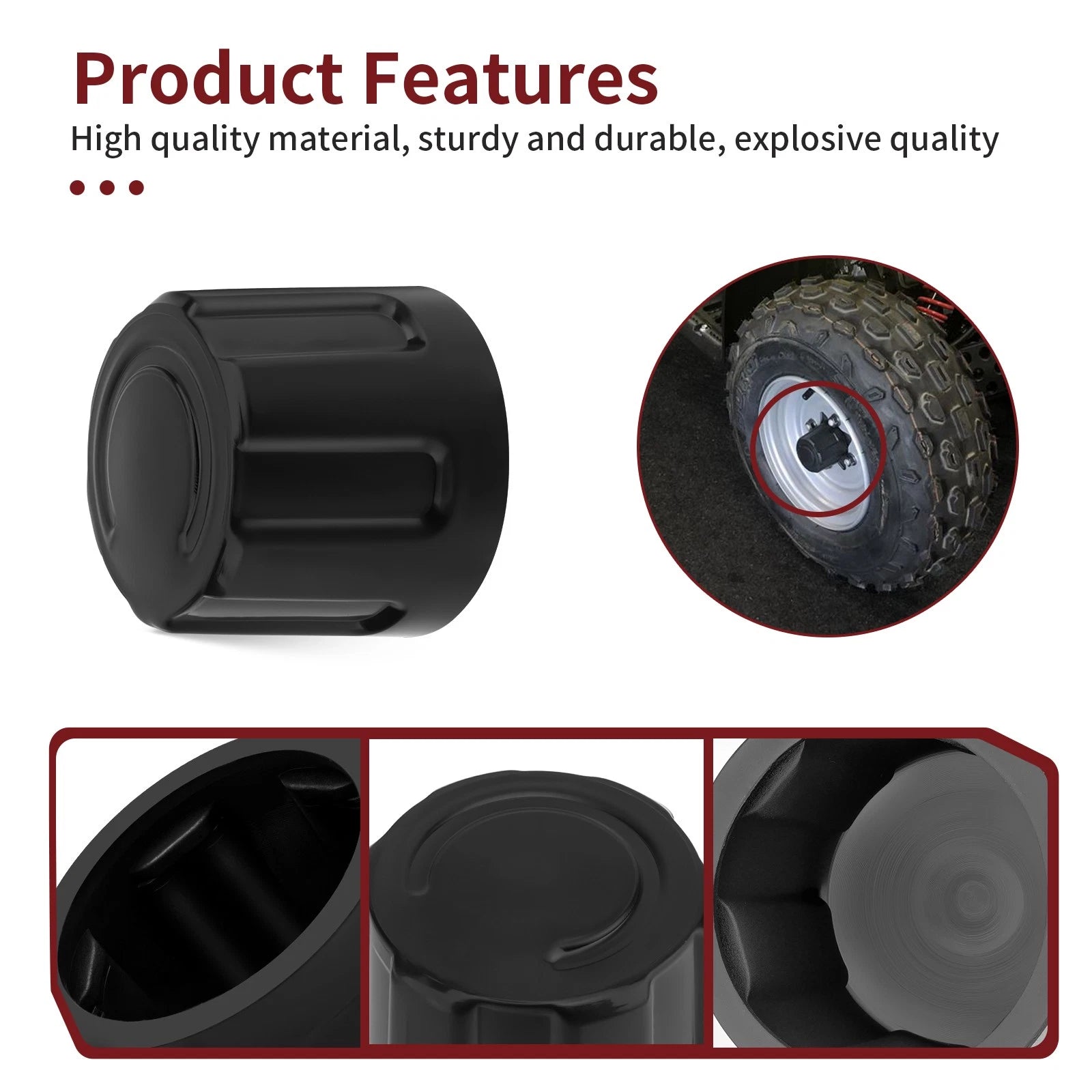 Center Hub Wheel Cap for Suzuki Quadrunner ALT LT 50 90 125 185 230 250 300 4WD