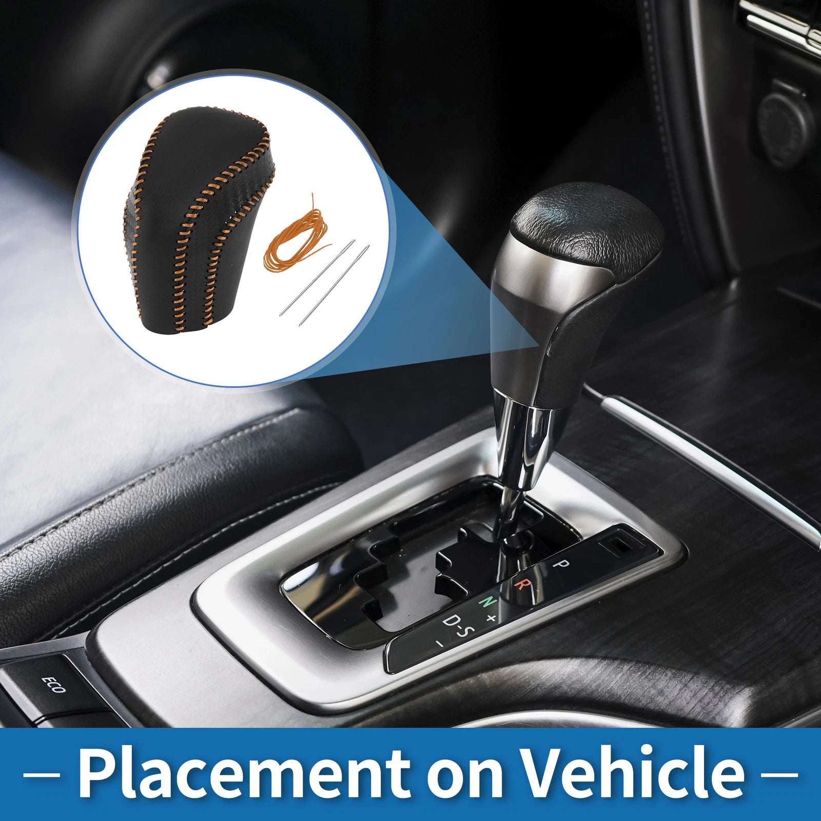 Gear Shift Knob Cover Carbon Fiber Pattern Replacement for Toyota Camry (2018–2024)