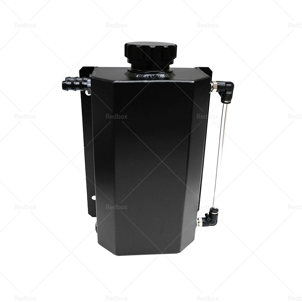 2L Coolant Radiator Overflow Tank for Universal Vehicles (Aluminum Black)