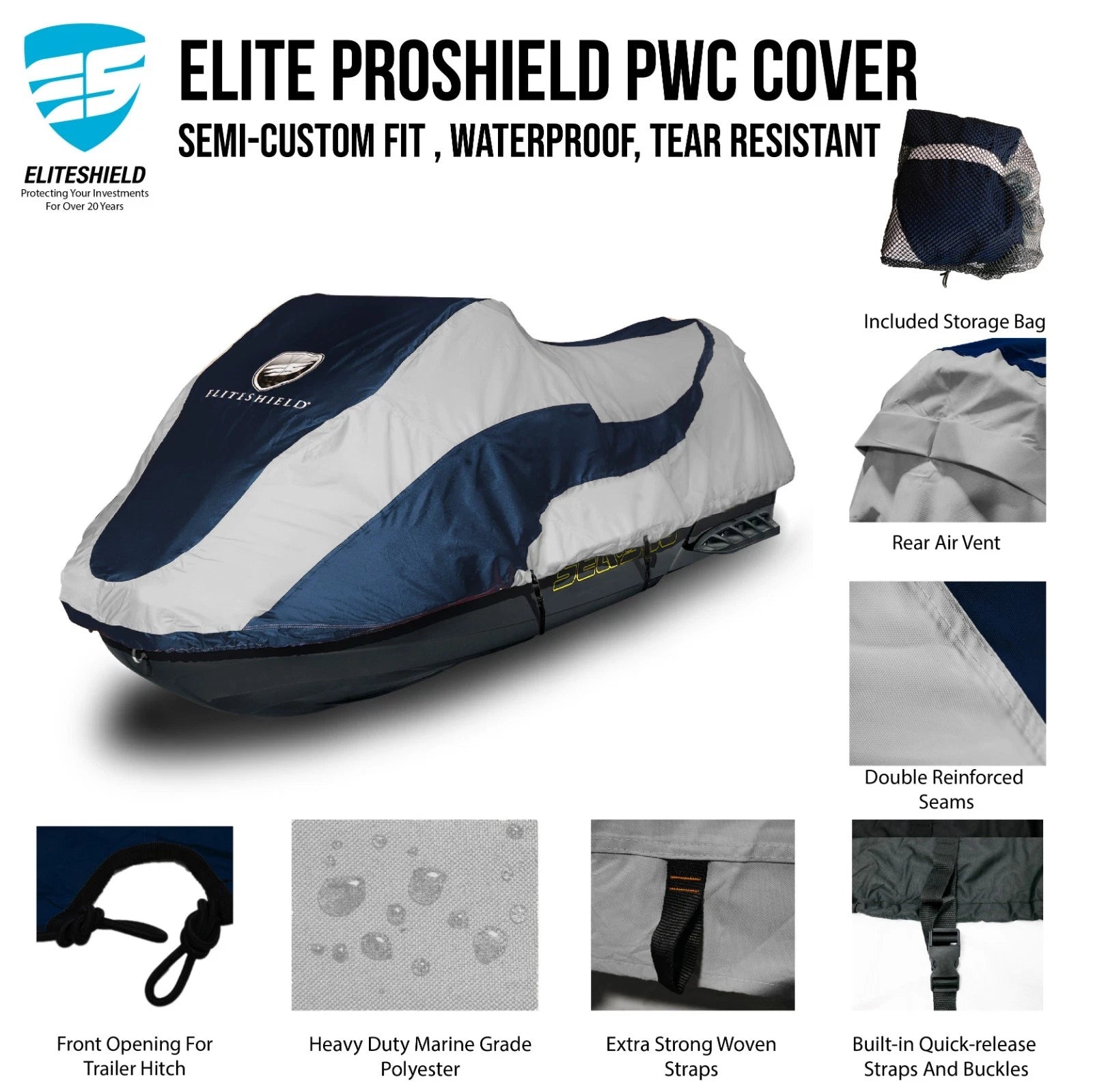 Waterproof Trailerable Cover for Polaris Octane (2016–2017) 600D