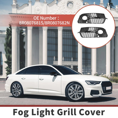 1 Pair Front Fog Light Grill for Audi Q5 S-Line (2009–2017) No. 8R0807681S/8R0807682N