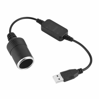 USB Car Voltage Conversion Line Socket Power Adapter Charger Cable Kit for