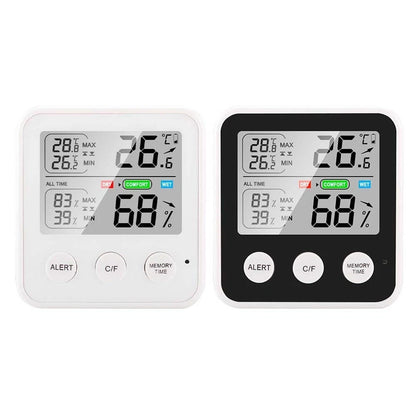 Compact Indoor Temperature and Humidity Display with Magnetic Attachment