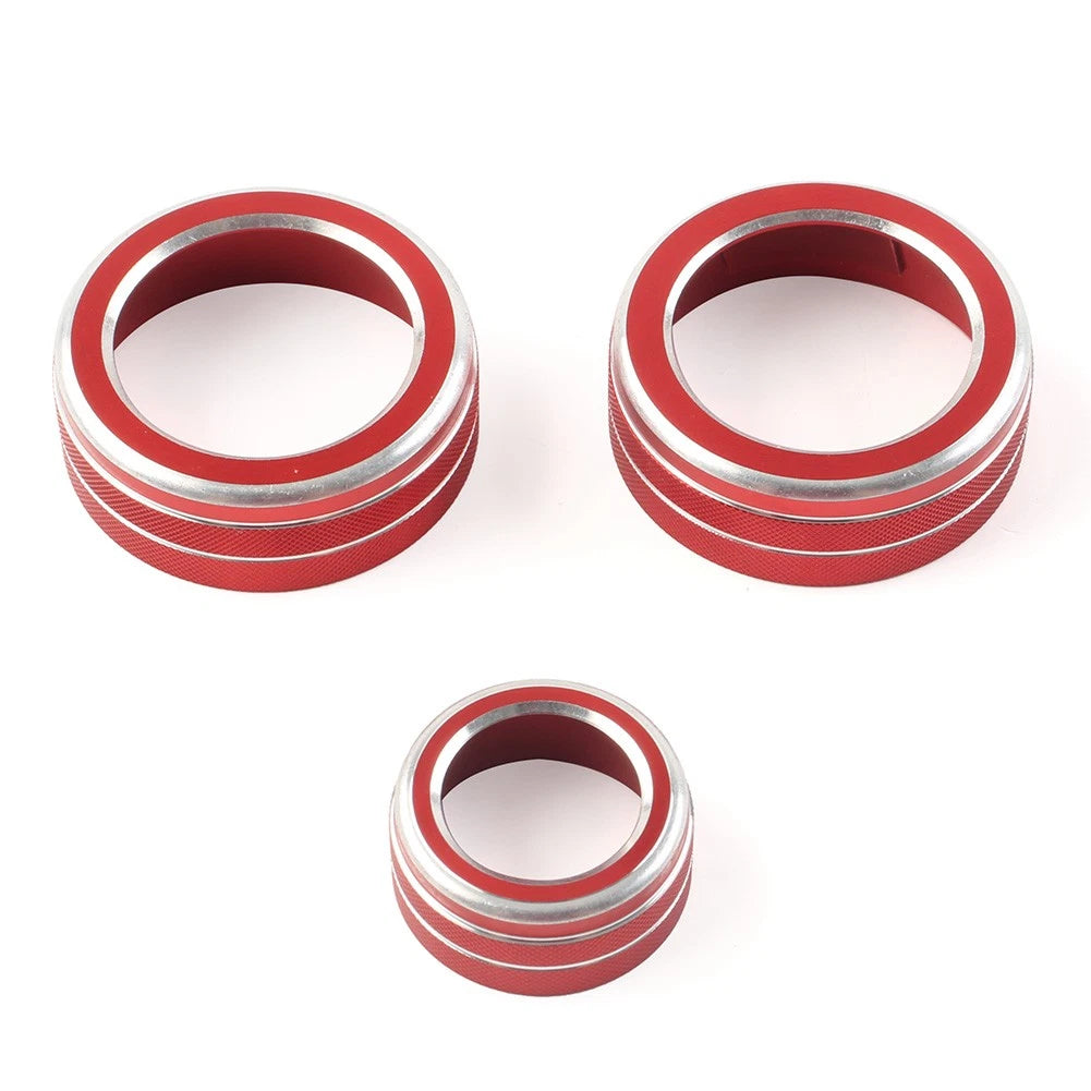 3X Interior AC Climate Switch Knob Ring Cover Trim for Honda CRV (2017–2022)
