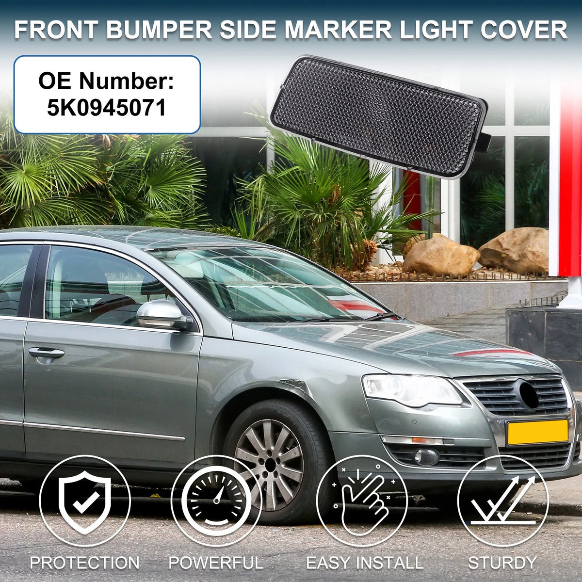 1 Pc Left Front Bumper Side Marker Light Cover for VW GTI MK6 (2010–2014) No. 5K0945071