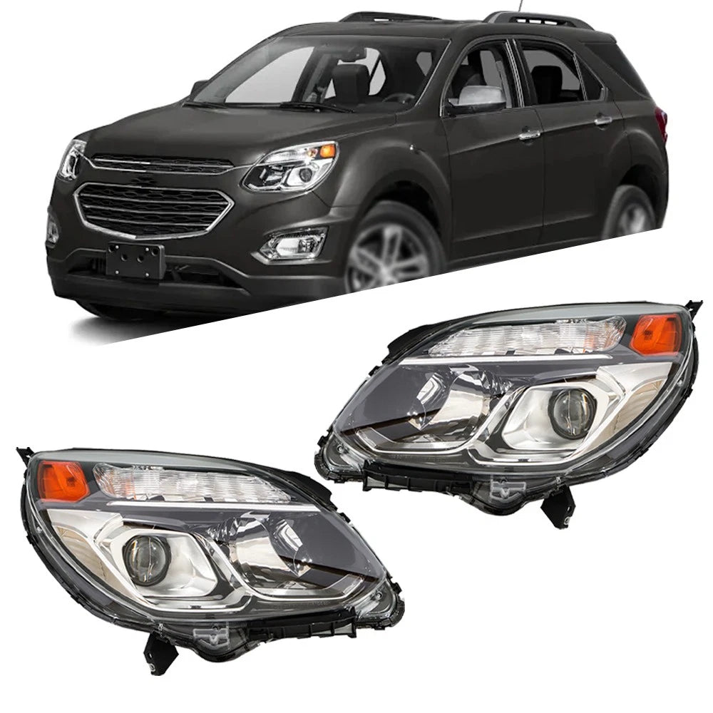 Set of 2 Halogen Projector Headlights for Chevy Equinox (2016–2017)