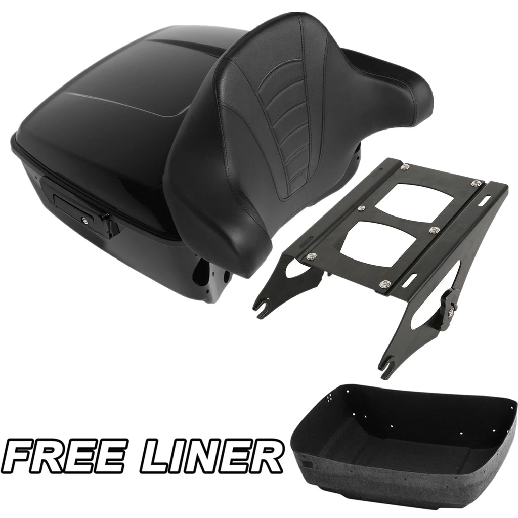 Trunk Backrest Pad Mount Rack for Harley Touring Road Glide (2014–Present)