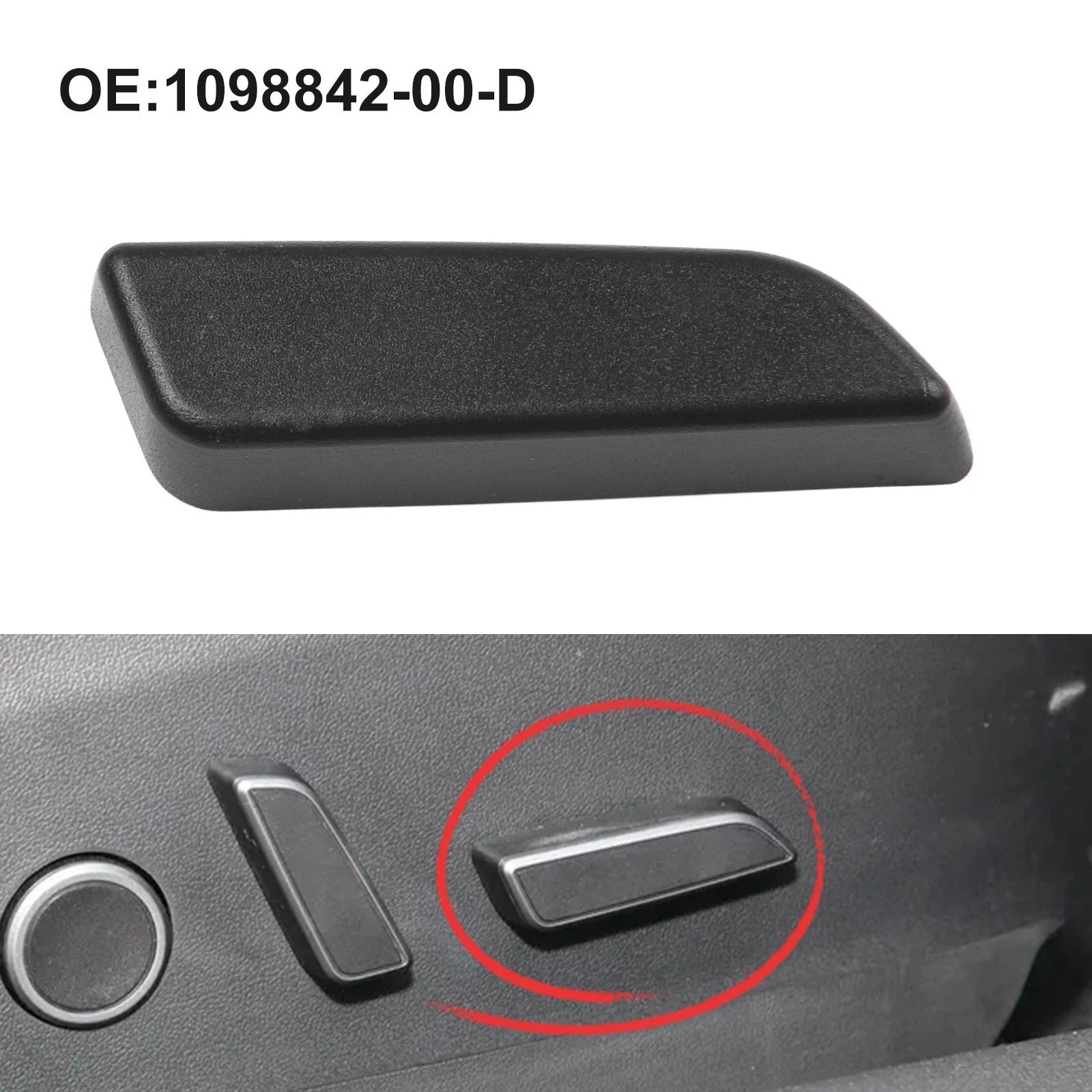 Switch Button for Tesla Model 3 Y (2017–2023) 1098840-00-D ABS Black