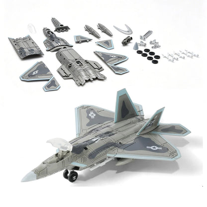 F-22 Raptor Building Blocks Kit 1/100 Scale Easy Assembly Gift