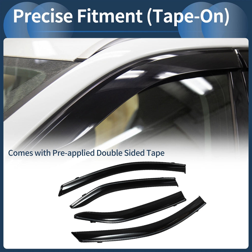Window Deflectors Side Vent Visors Black 1 Set for Toyota Camry (2007–2011)