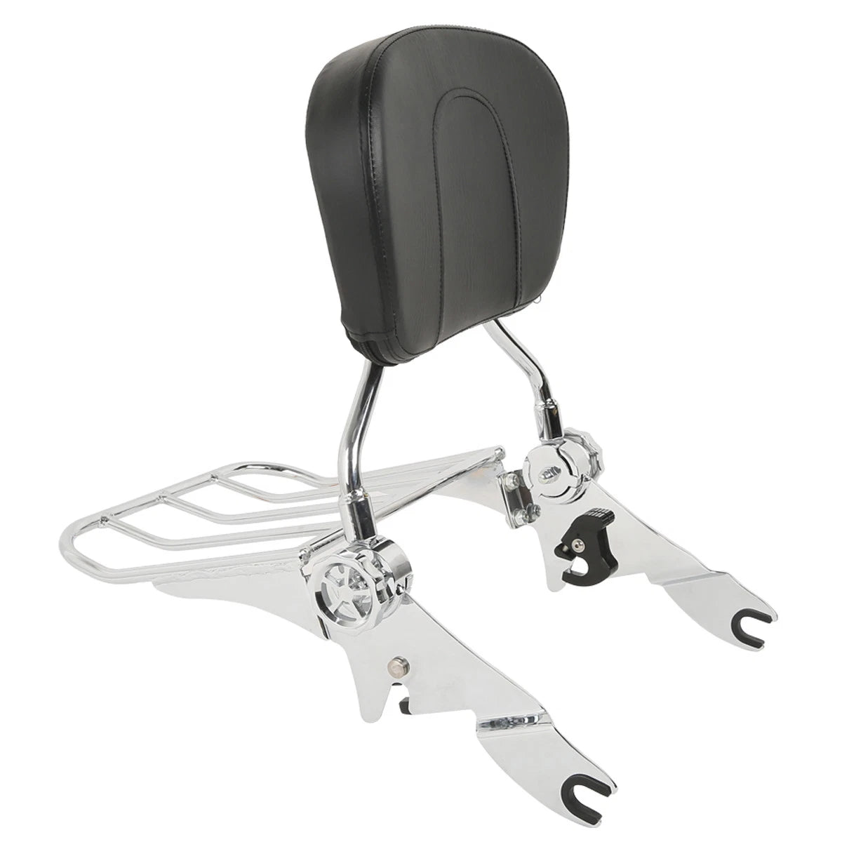 Adjustable Backrest Sissy Bar & Luggage Rack for Harley Touring Glide (2009–2025)
