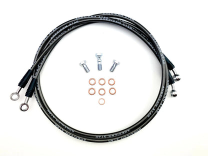 Stainless Steel Dual Front Brake Lines for Yamaha Blaster (2000–2023)