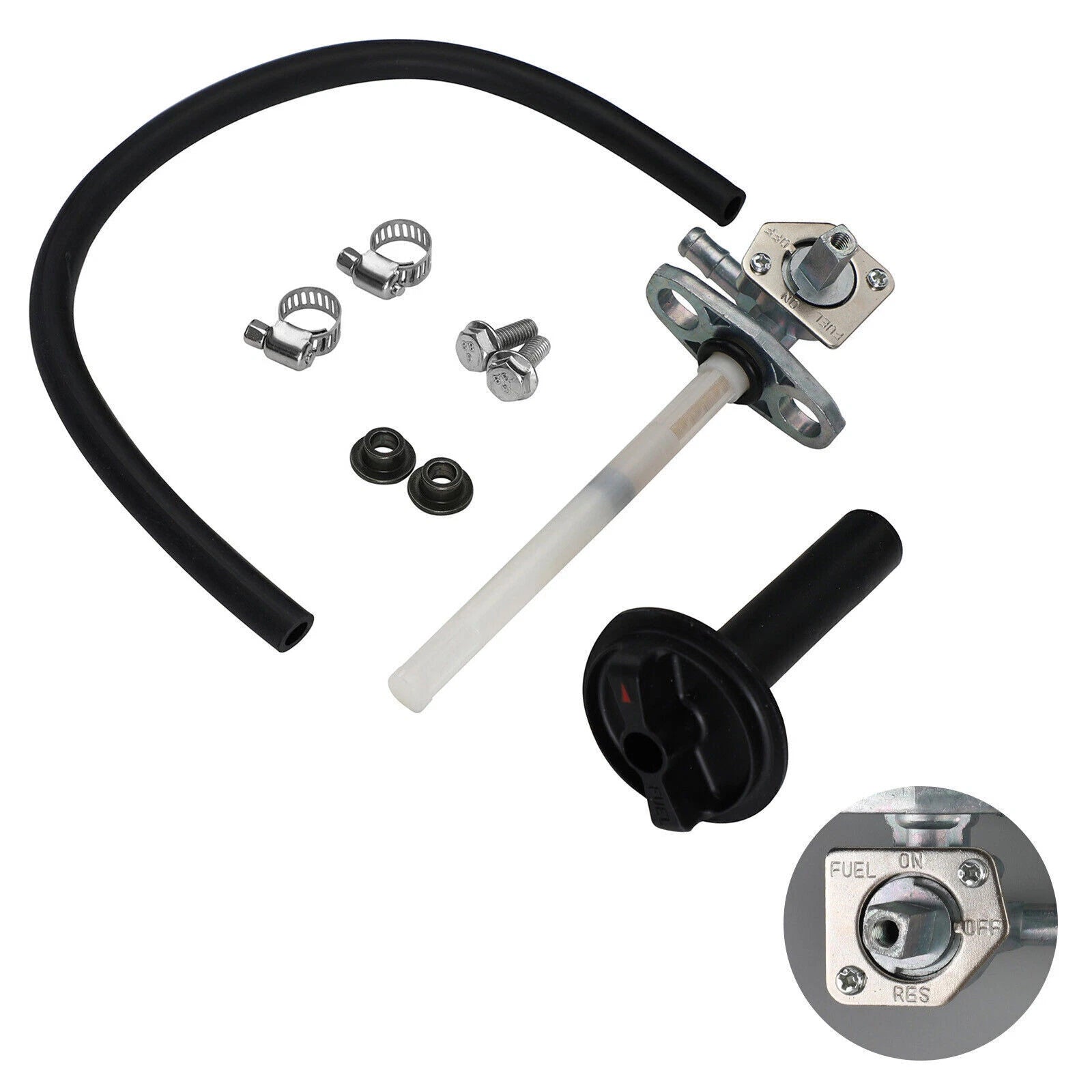 Fuel Gas Petcock Valve & Lever for Honda Recon 250 Rancher 350 Foreman 500 T