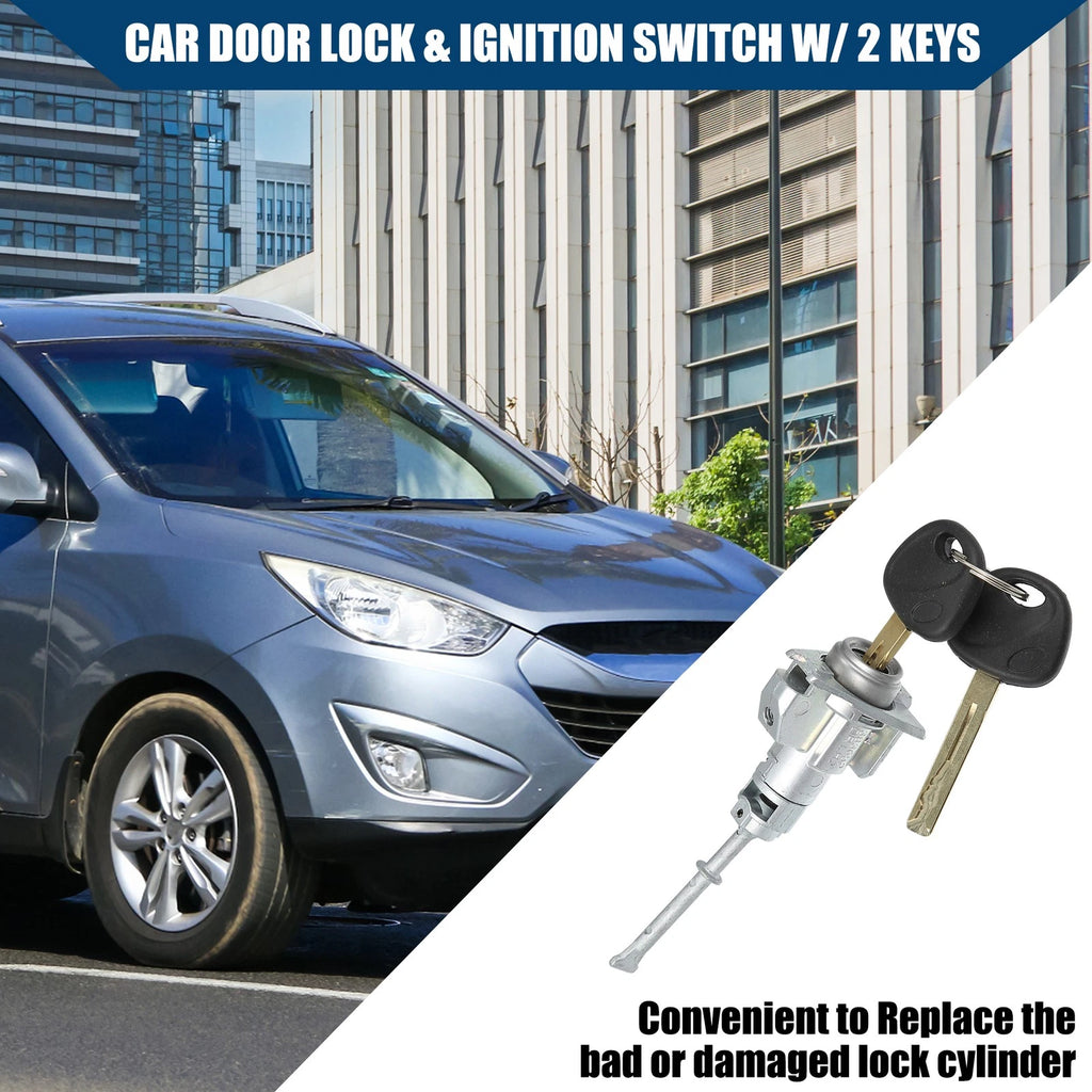 Ignition Switch Cylinder Front Door Lock Cylinder with Keys for Hyundai IX35 (2015–2015)