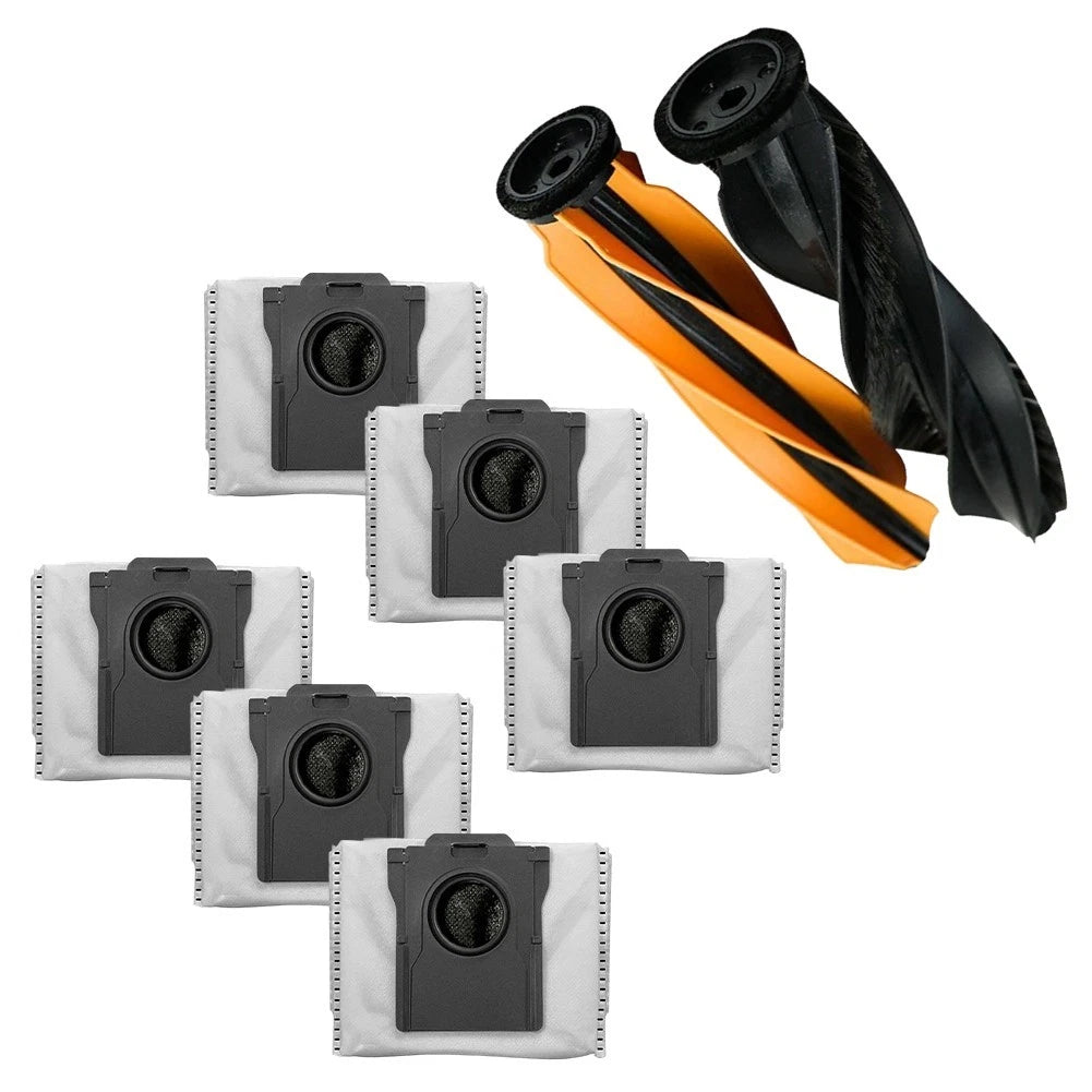 2 Roller Brushes + 6 Dust Bags for DREAME Aqua10 (2020–2023)