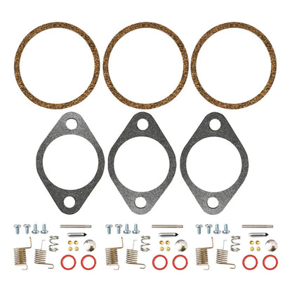 3X Carburetor Repair Kit for Mercury Force 90 95 HP Outboard (809735A1, FK10357)