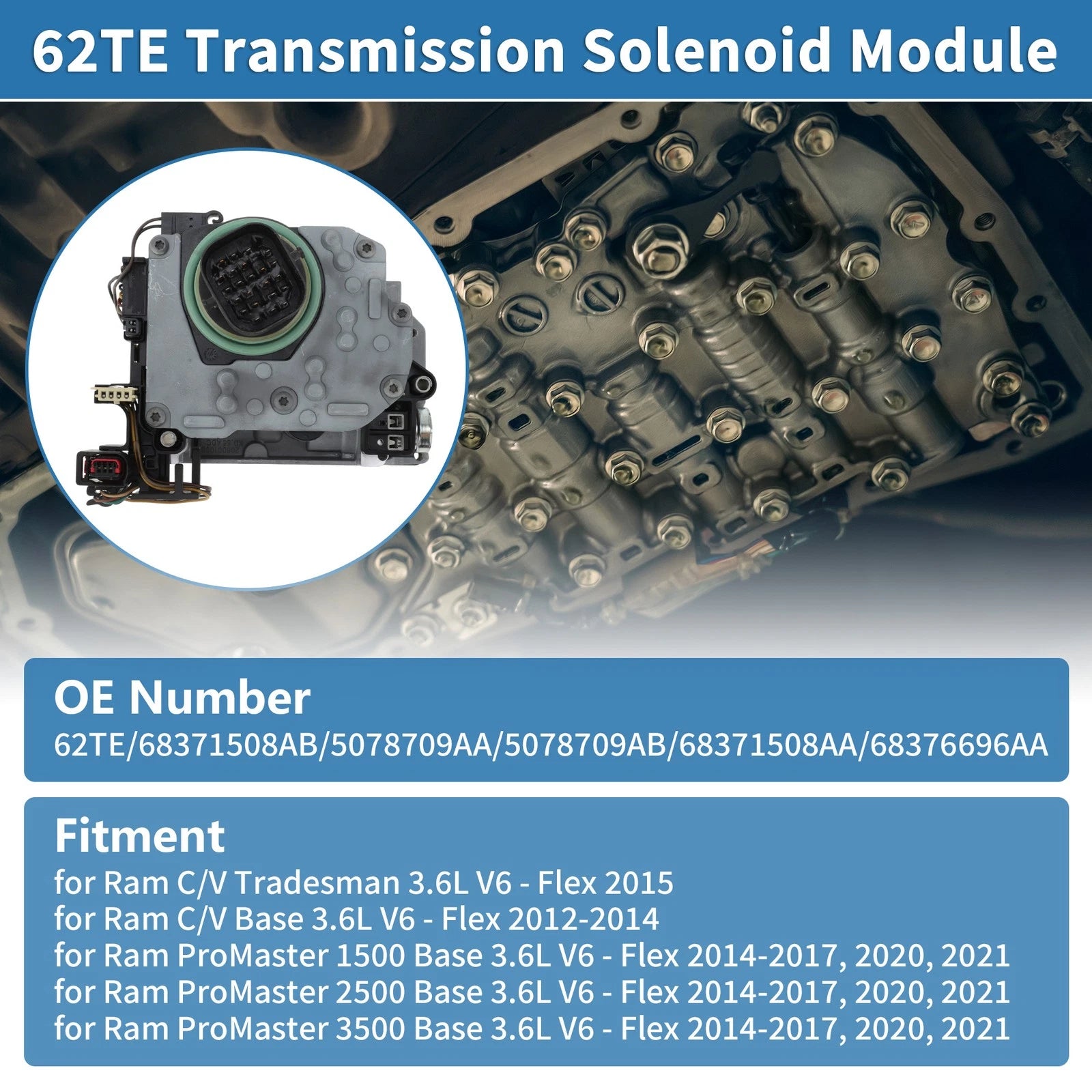 Transmission Valve Body Solenoid Replacement for Dodge 62TE (2015–2018)