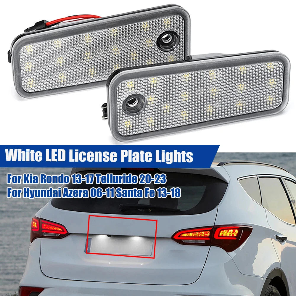 LED License Plate Light for Kia Rondo (2013–2017), Telluride (2020–2023), Hyundai Azera, Santa Fe