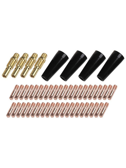48Pcs Gasless Nozzle Tips and Contact Tips Kit for Metal Welding Projects
