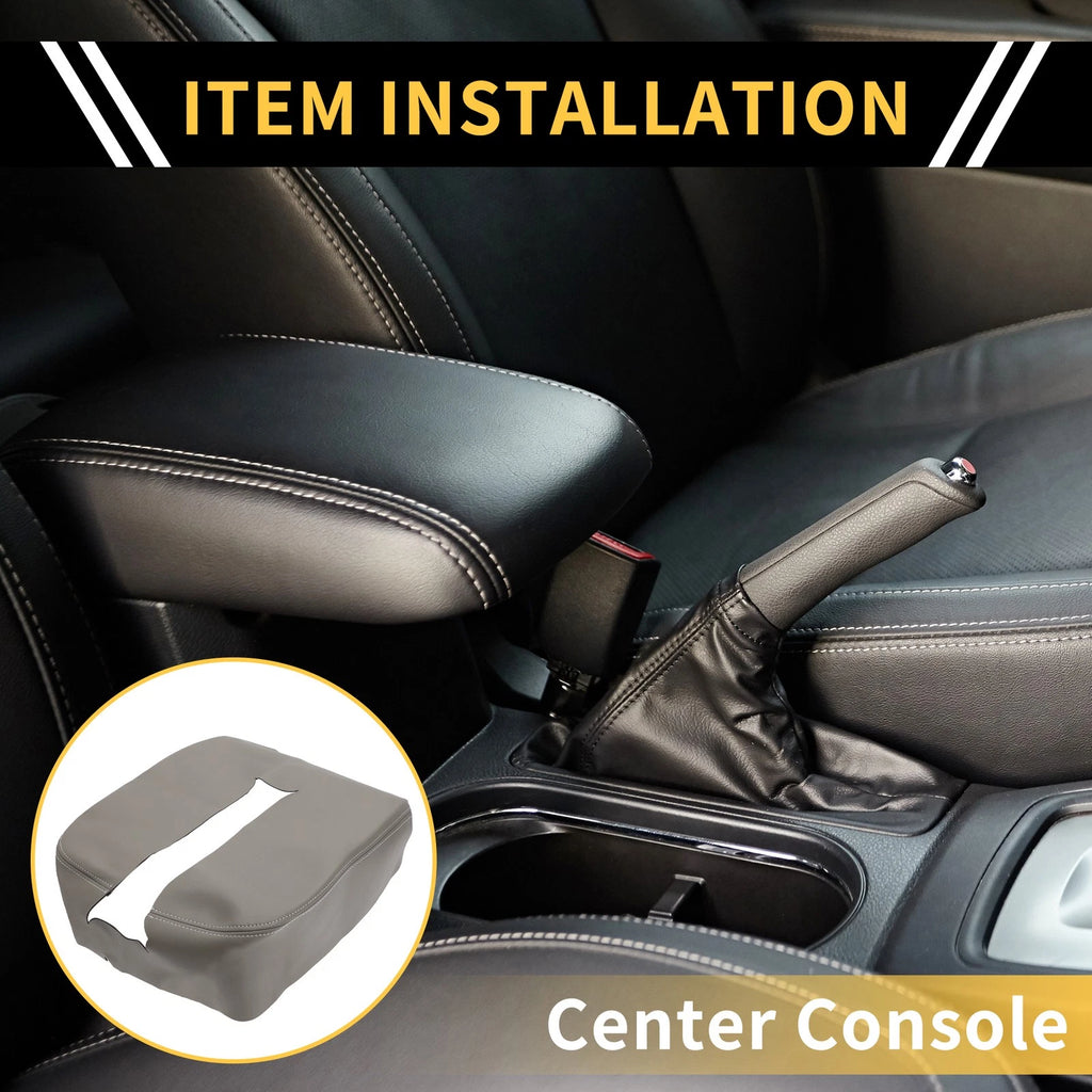 Armrest Protector for Chevrolet Silverado Microfiber Leather Grey (2014–2018)