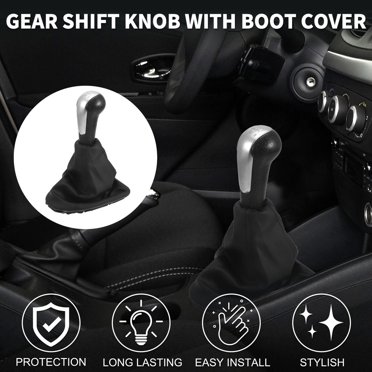 5 Speed Gear Shift Knob with Cover for Chevrolet Spark (2013–2015)