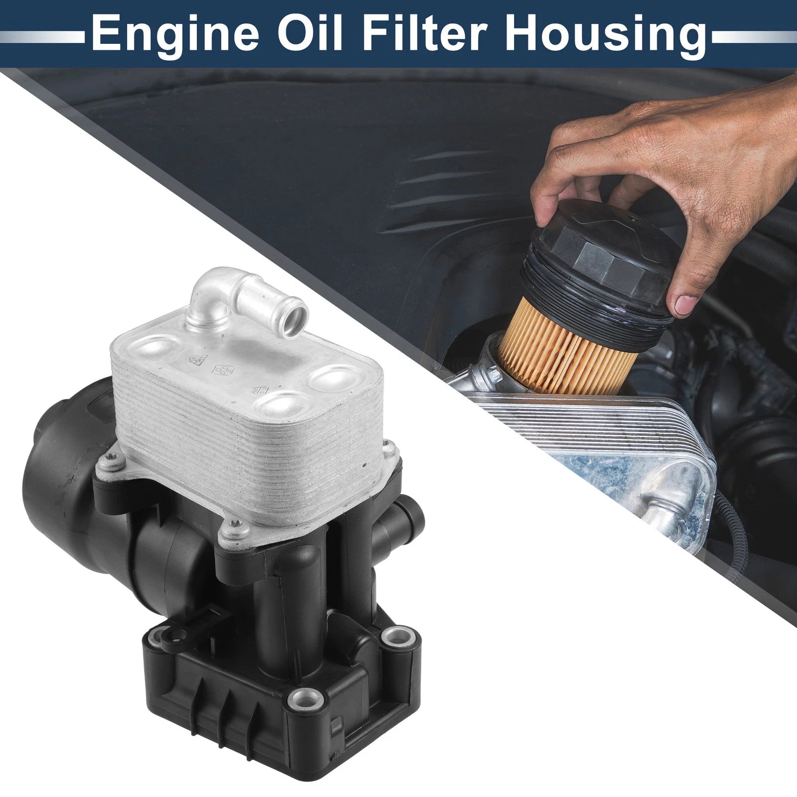 Engine Oil Cooler Filter Housing with Seals for Audi A3 Q5 (2008–2024)