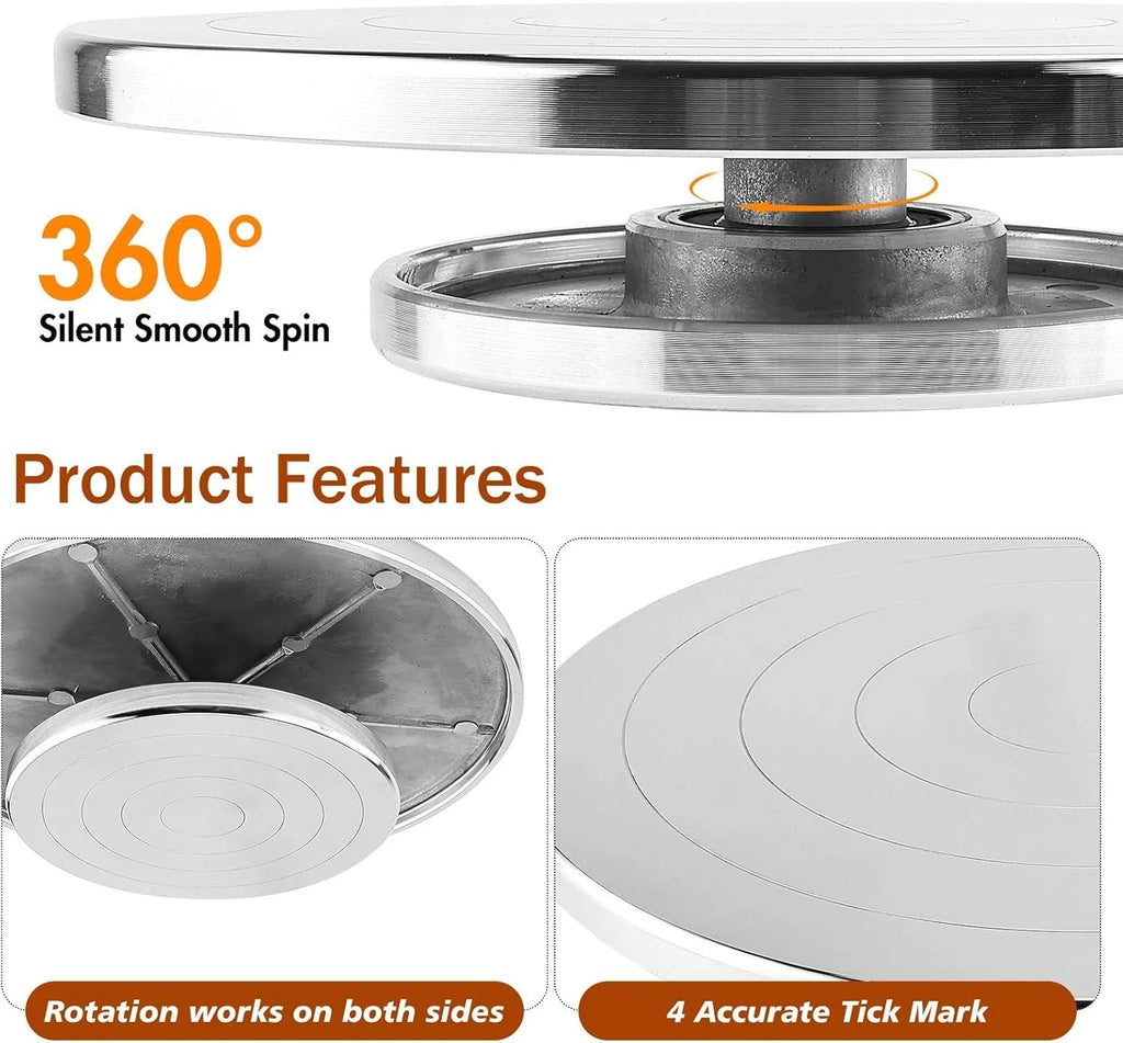 7'' Double-Sided Pottery Turntable Sculpting Wheel