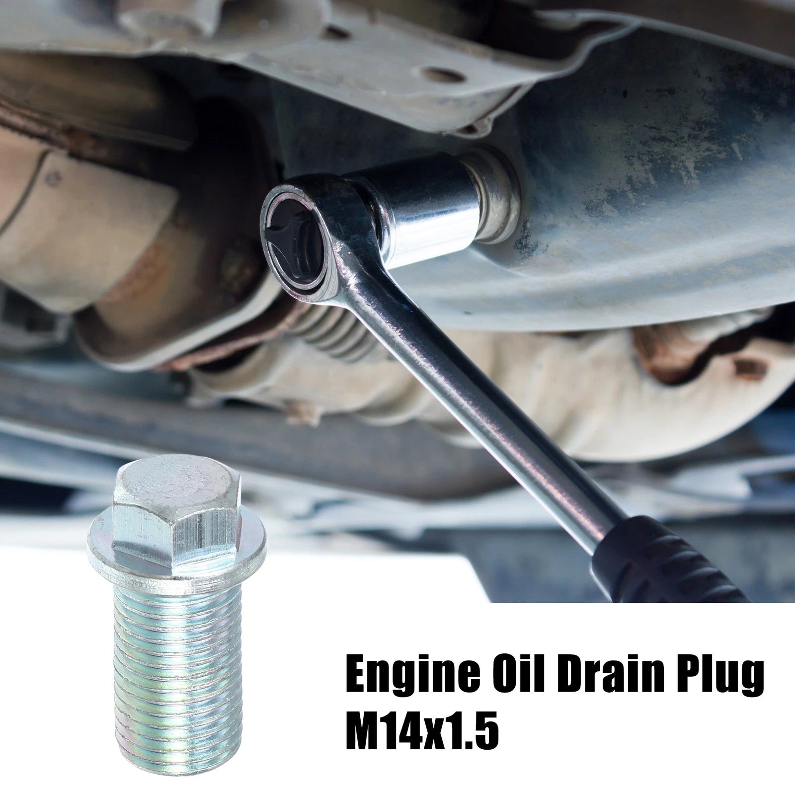 Engine Oil Drain Plug Screw with Seal Ring for Dodge Ram 1500 (2009–2018)