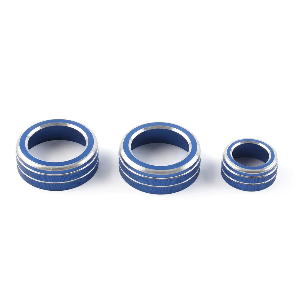 3X Interior AC Climate Switch Knob Ring Cover Trim for Honda CRV (2017–2022)