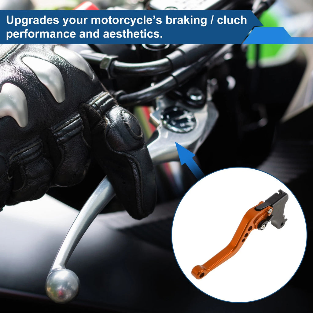Adjustable Short Brake Clutch Levers Set for BMW F650GS (2008–2012) Orange