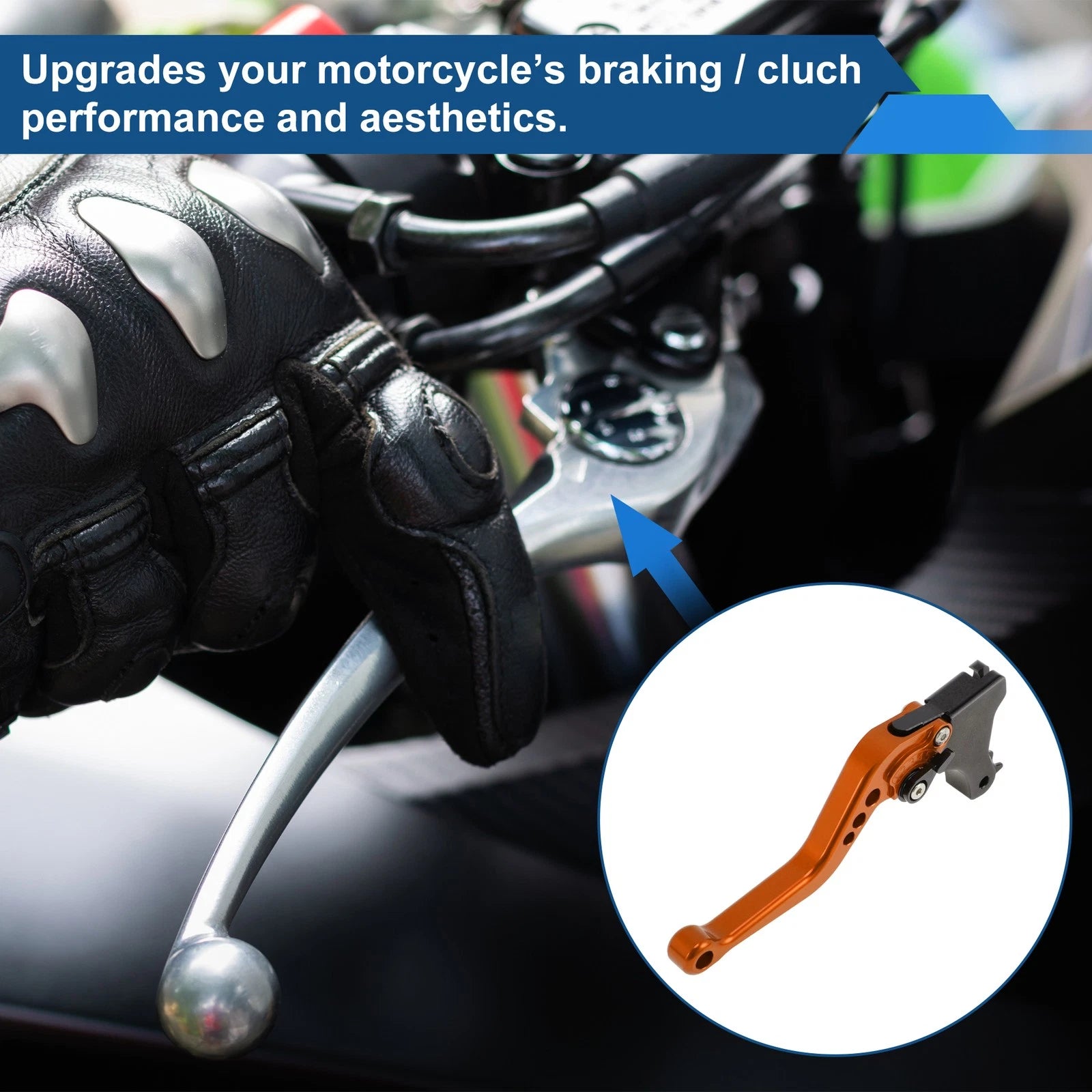 Adjustable Short Brake Clutch Levers Set for BMW F650GS (2008–2012) Orange