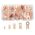 80PCS Open Cable Wire Terminal Kit OT Copper Ring Lug Connectors