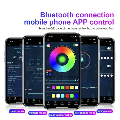 Ambient Light Strip for Car (RGB, 256 Colors, Remote APP)