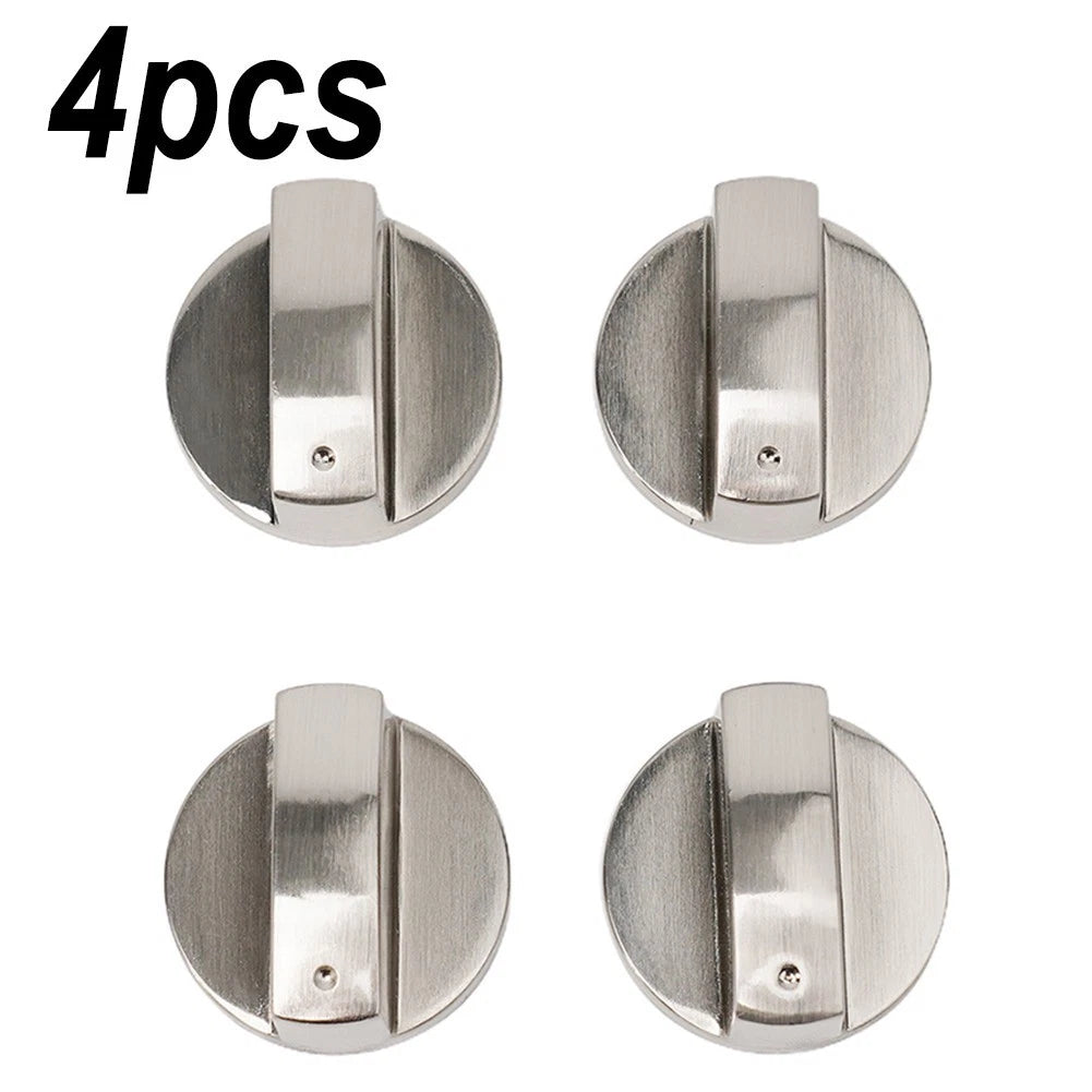 Gas Stove Control Knobs for Electric Cooker (Silver)
