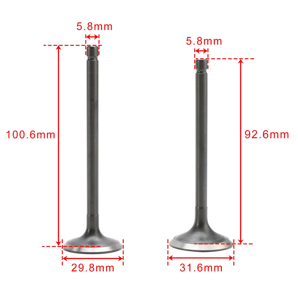 Intake & Exhaust Valves Kit for Yamaha Grizzly Raptor Rhino 660 (2001–2008)