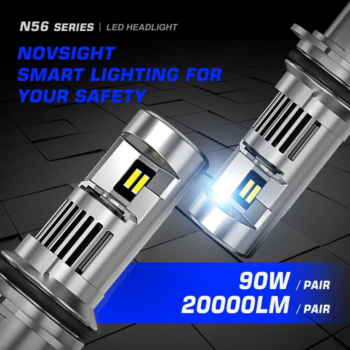 2X 9007 LED Headlight Bulbs for