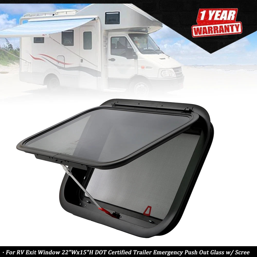 RV Exit Window 22"x15" for Trailer (DOT Certified)