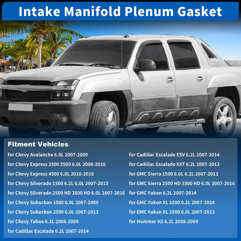 Upper Intake Manifold Plenum Gasket for Chevy Silverado 6.0L (2007–2013)