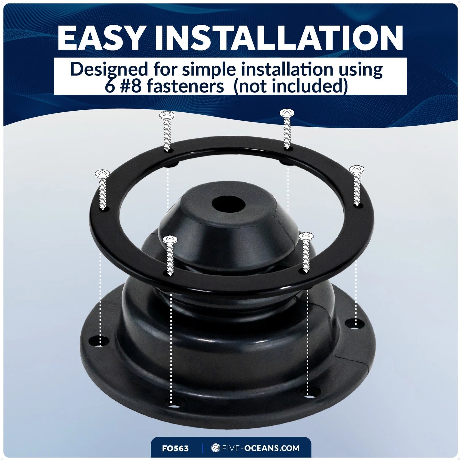 Motor Well Boot for Five Oceans (Up to 5-1/2" Diameter)