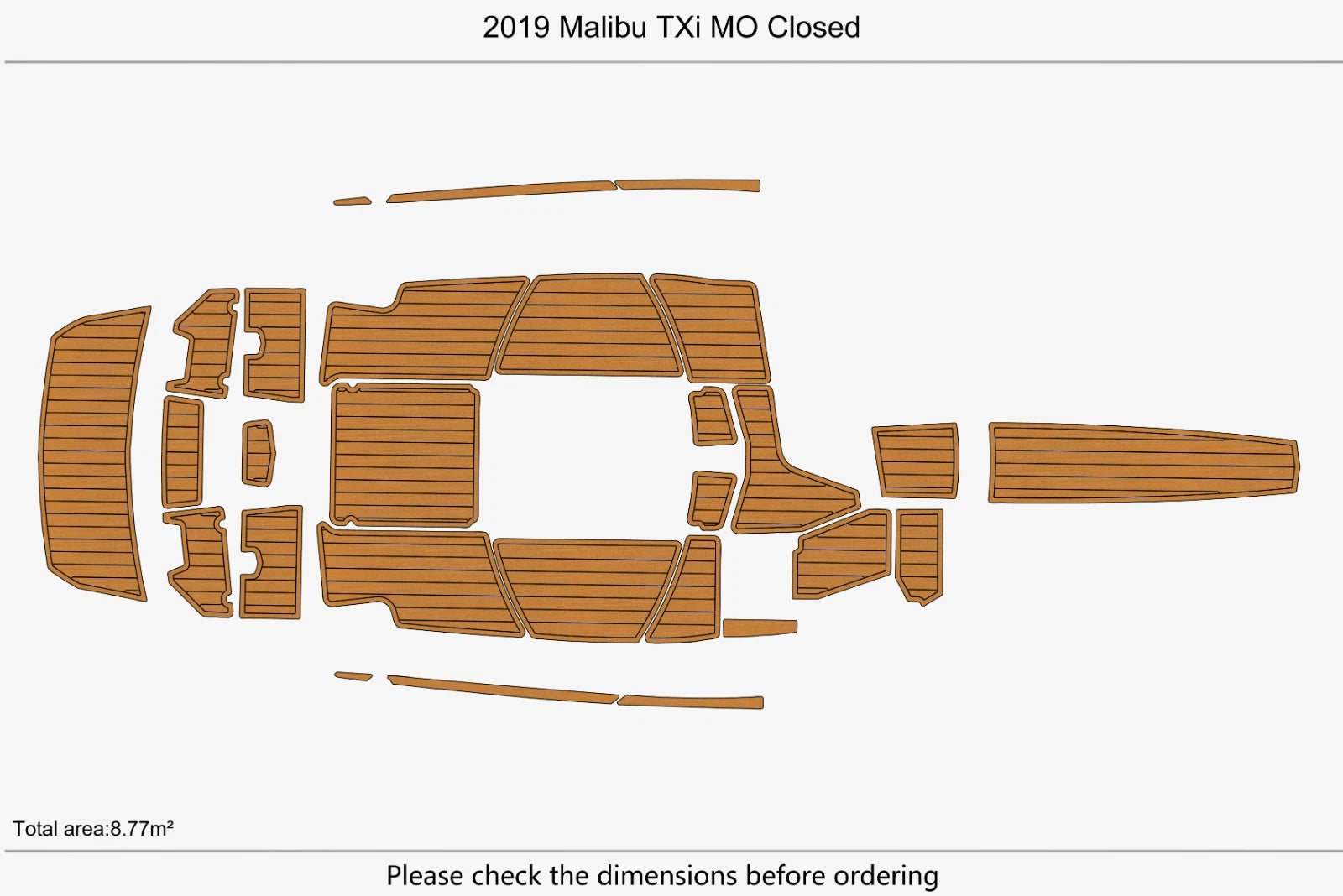 EVA Foam Teak Deck Flooring Mat for Malibu TXi MO (2019)