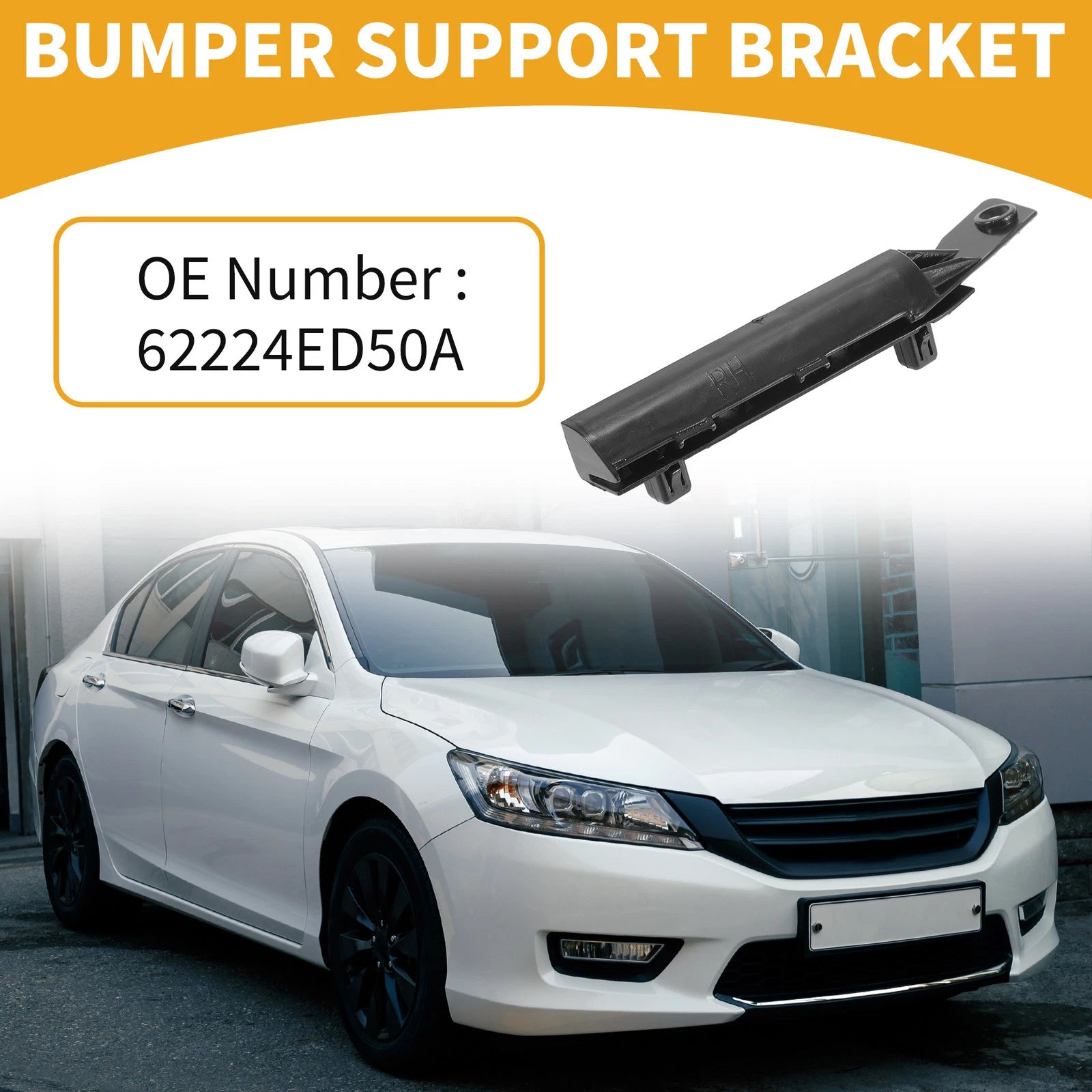 RH Front Bumper Support Bracket for Nissan Tiida (2004–2011) 1 Pc Black ABS