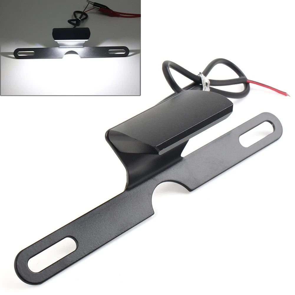 LED Brake Tail Light License Plate Mount Holder Bracket for Motorcycle ATV