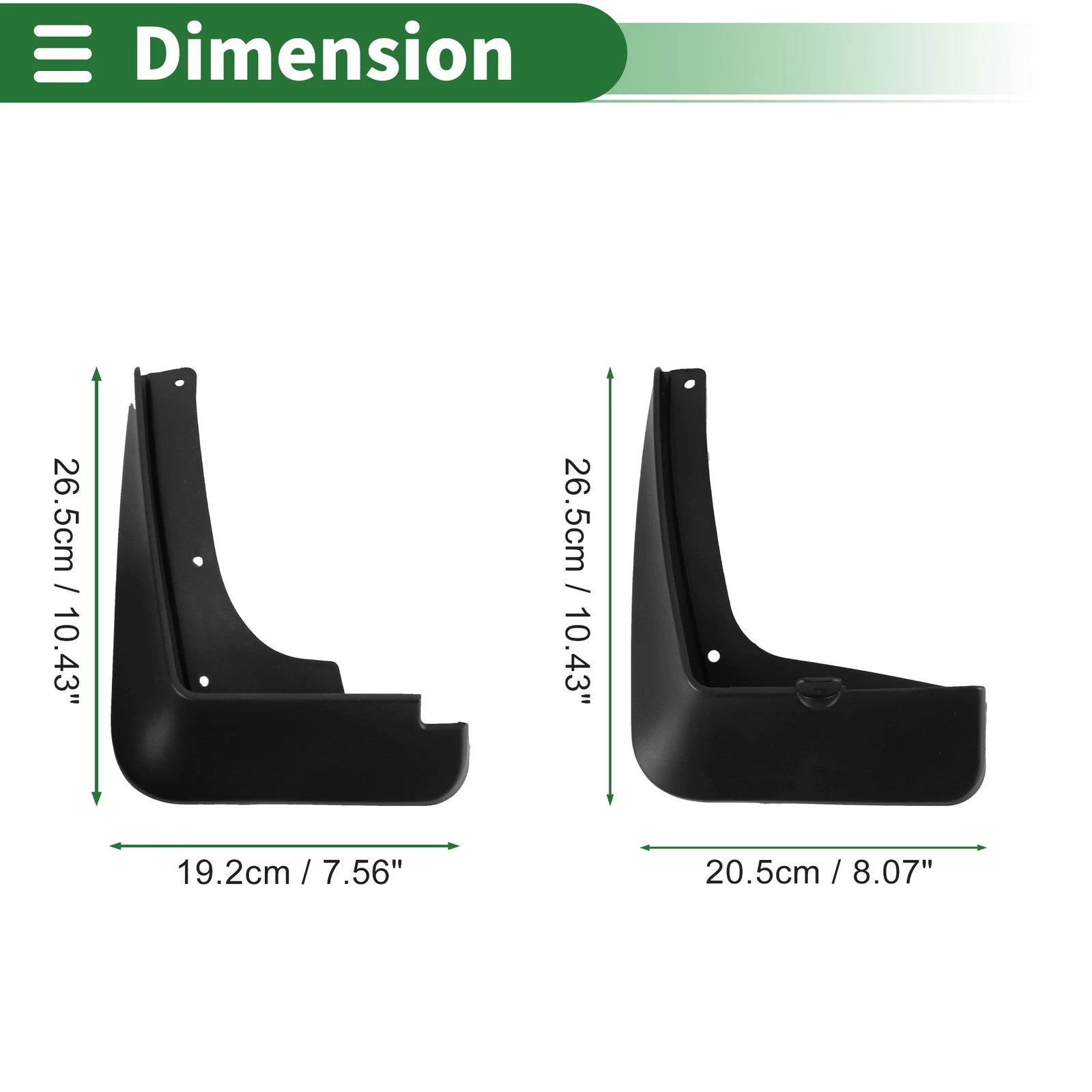 Mud Flaps Splash Guards Set for Hyundai Tucson (2015–2016) With Mount Kit