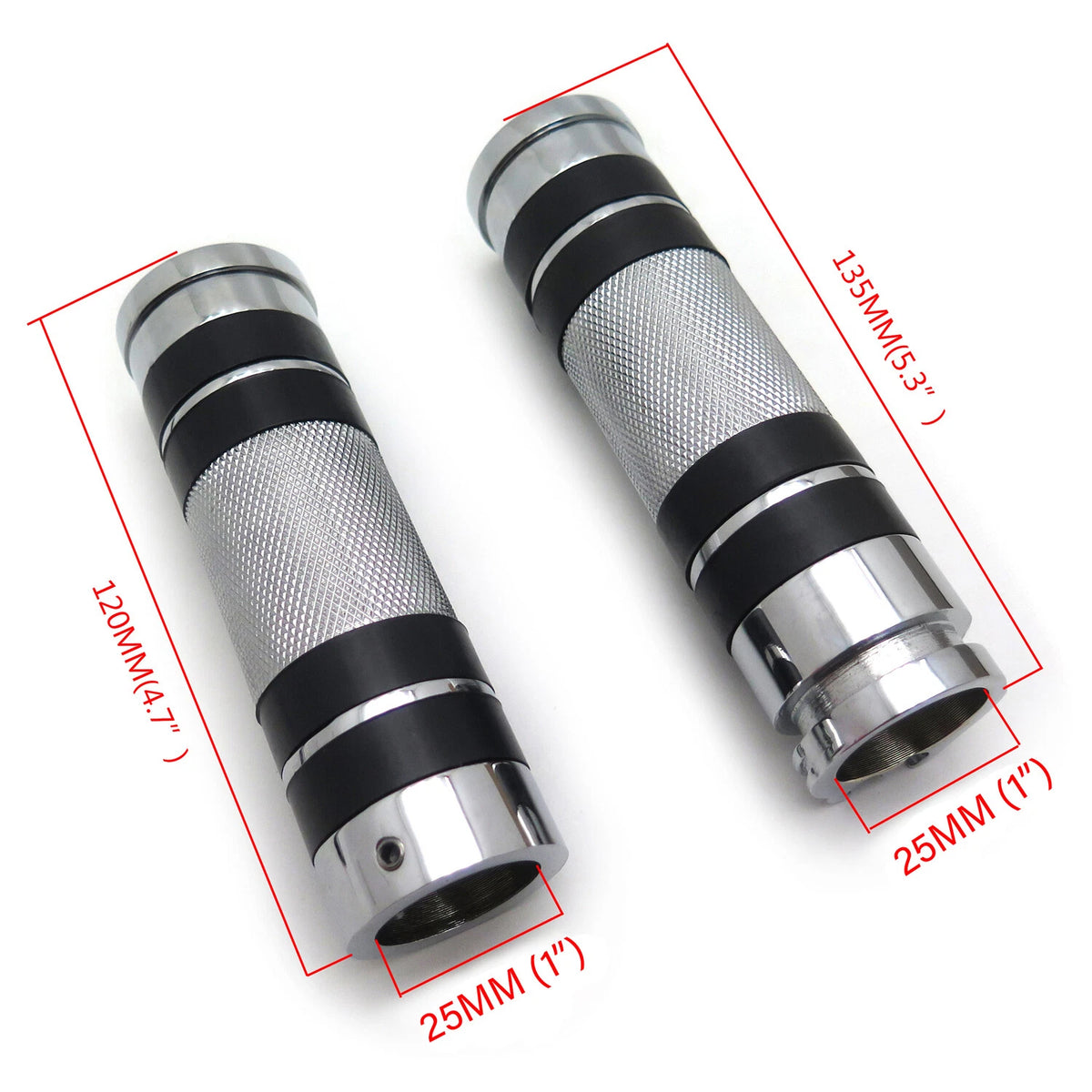 1" Hand Grips for Harley FXDB Street Bob/FLSTC Heritage Softail Classic (2007–2017)