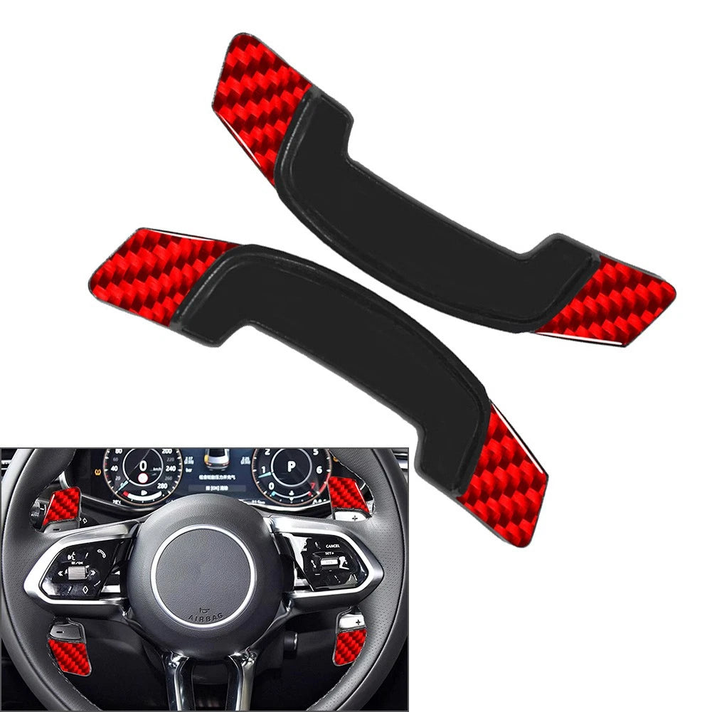2X Red Steering Wheel Shift Paddle Extensions for Land Rover Range Rover