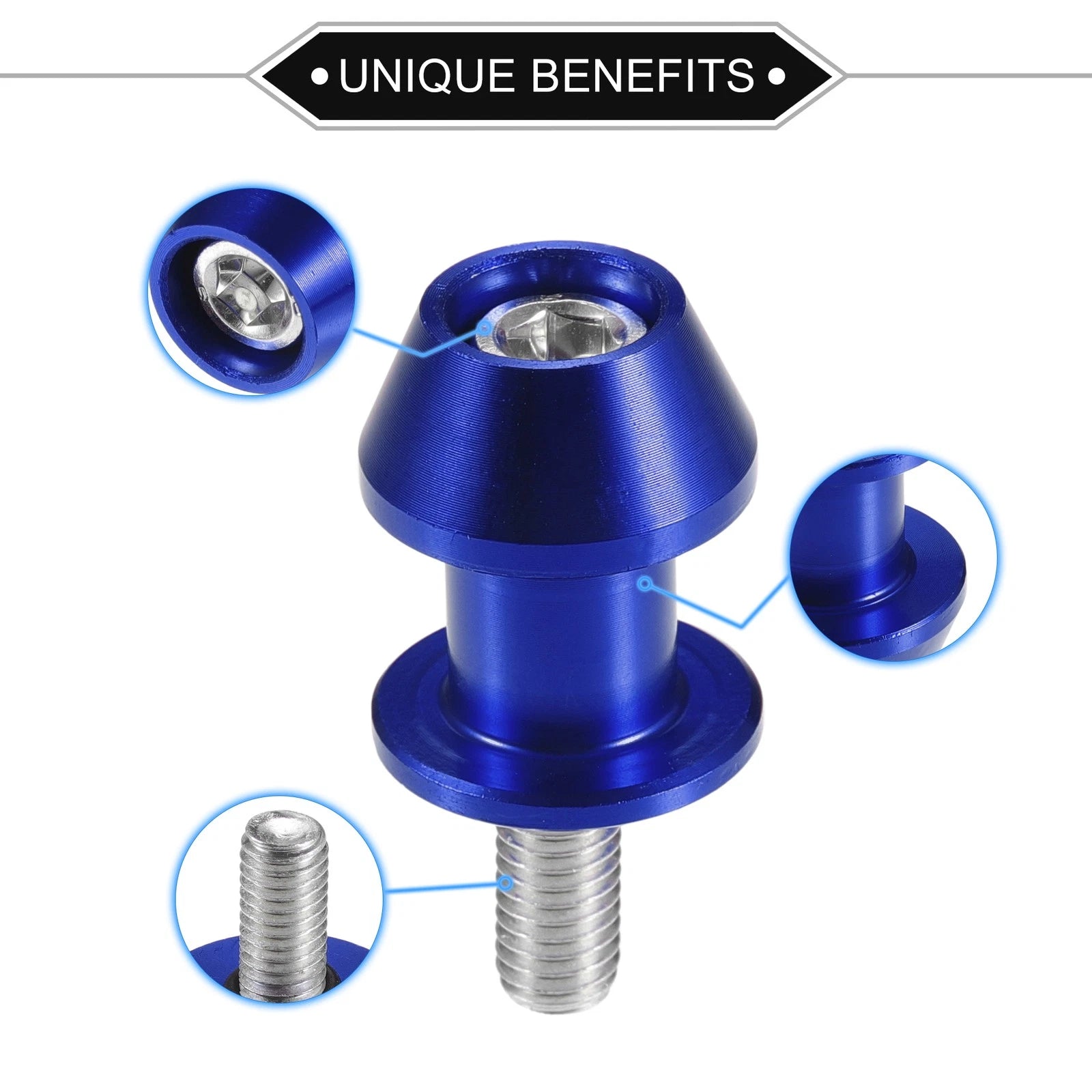 Motorbike Swingarm Spools CNC 8mm Pair for Universal Fit (2000–2020)