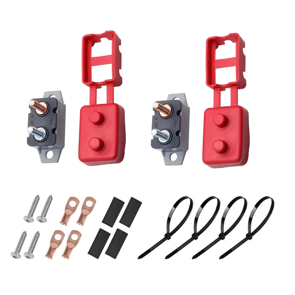 50 Amp Auto Reset Circuit Breaker for DC12V/24V (Pair)
