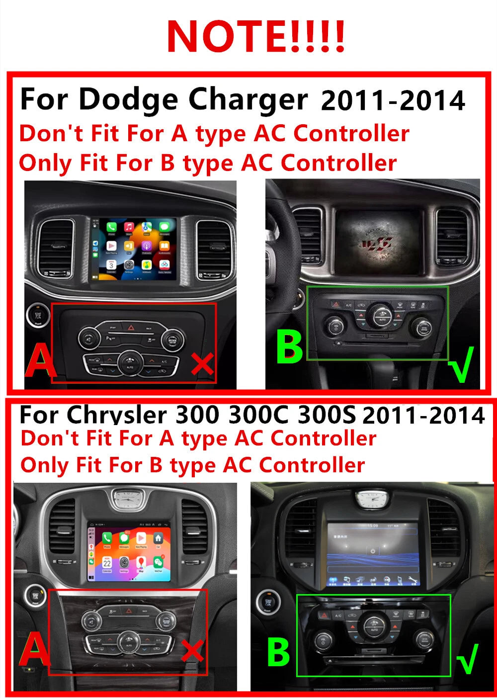 8.4'' Car Stereo GPS Navigation for Dodge Charger Chrysler 300 (2011–2014)